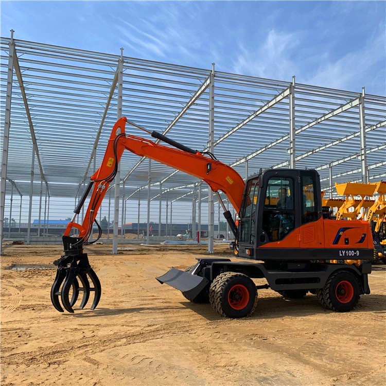 Zuverlässiger Radbagger mit Klimaanlage für den Hochbau